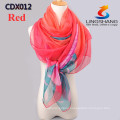 Hot Lady Scarf Girl Chiffon Shawl Charm Silk Scarves flowers Print Silk Chiffon Big Squares Beach Towels